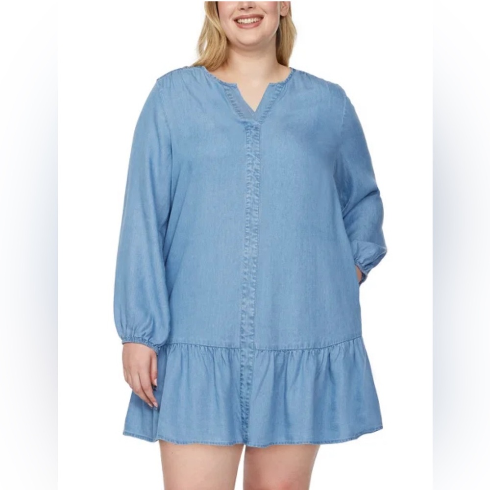 Buffalo David Bitton Long Sleeve Tiered Mini Dress
